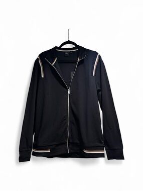 NWT BOSS by Hugo Boss men’s contrast stripe zip-up track jacket